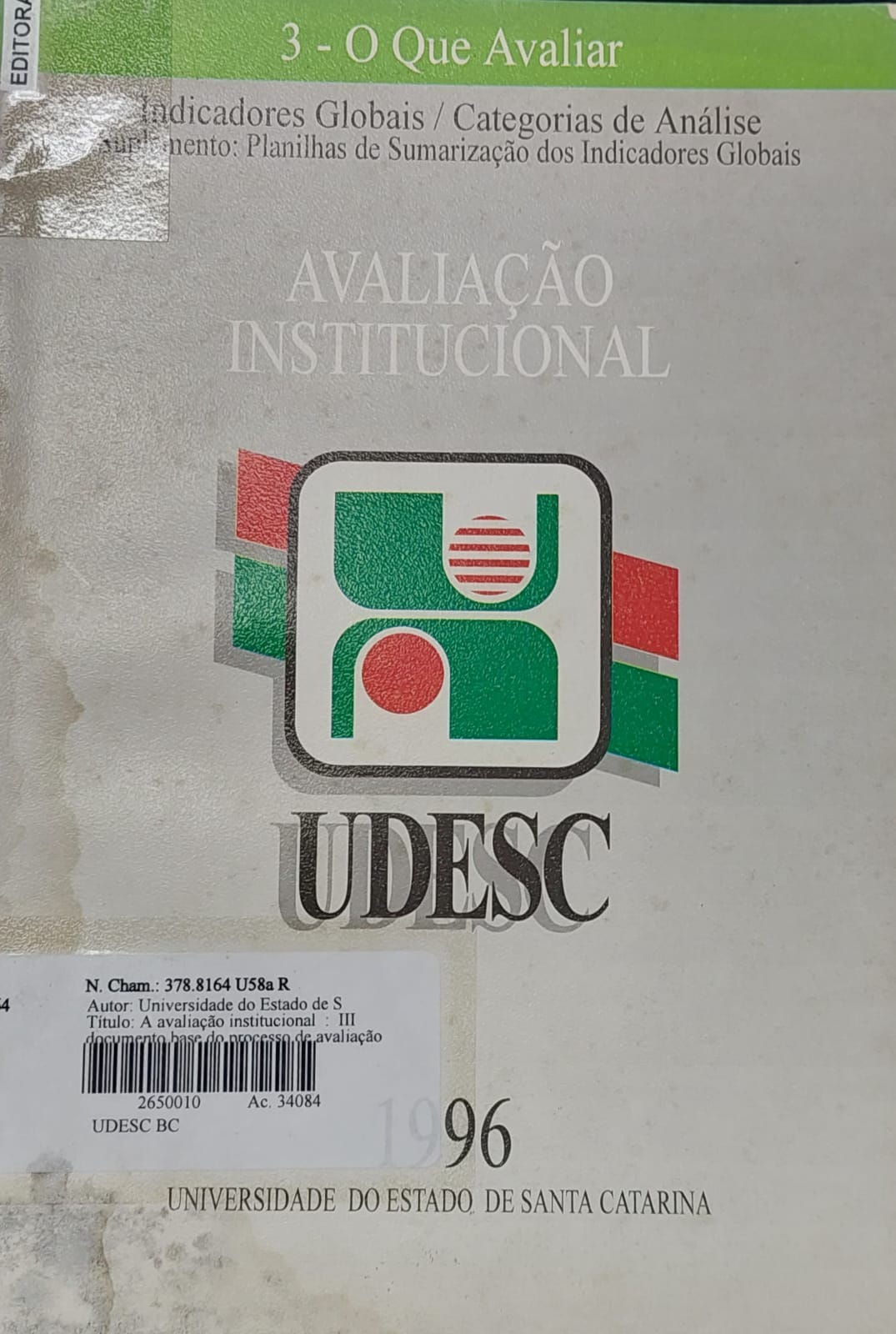 A avaliação institucional